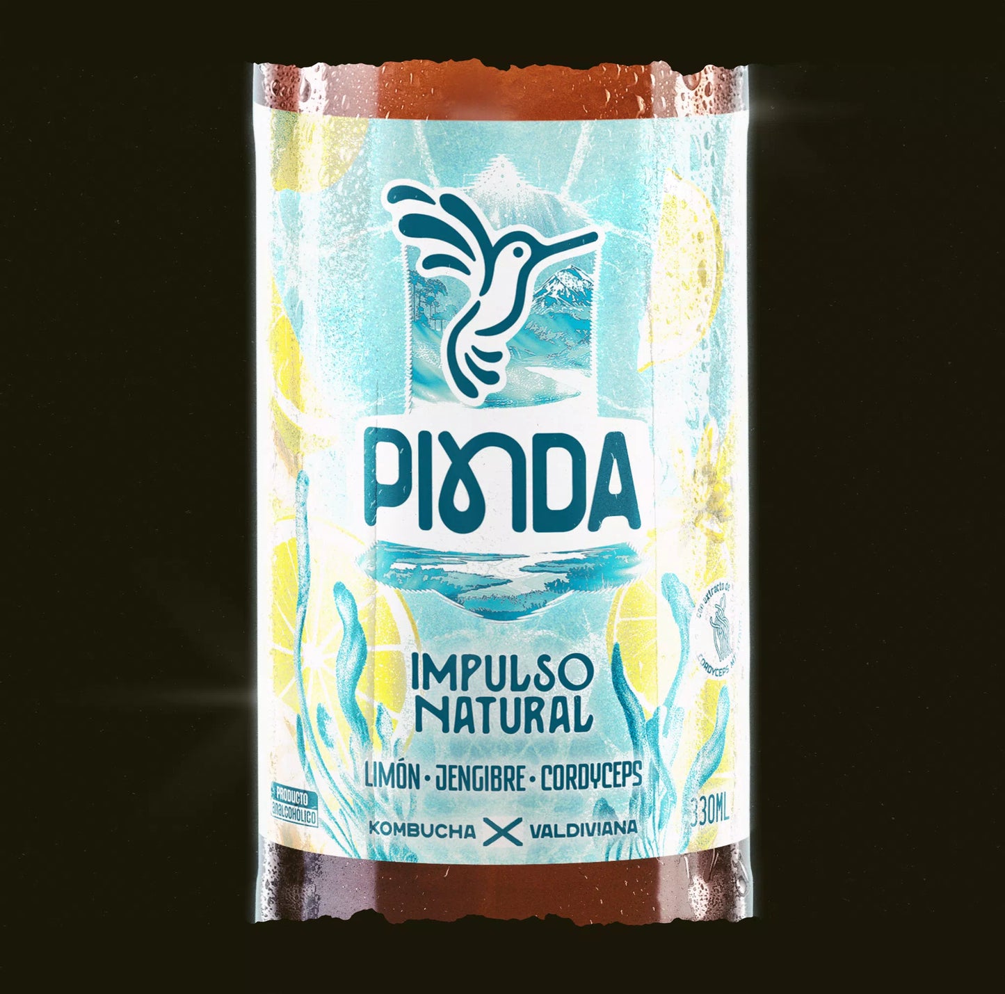 Impulso Natural - Energía y Vigor con Limón, Jengibre y Cordyceps - Pinda 330ML