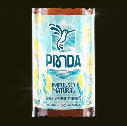 Impulso Natural - Energía y Vigor con Limón, Jengibre y Cordyceps - Pinda 330ML