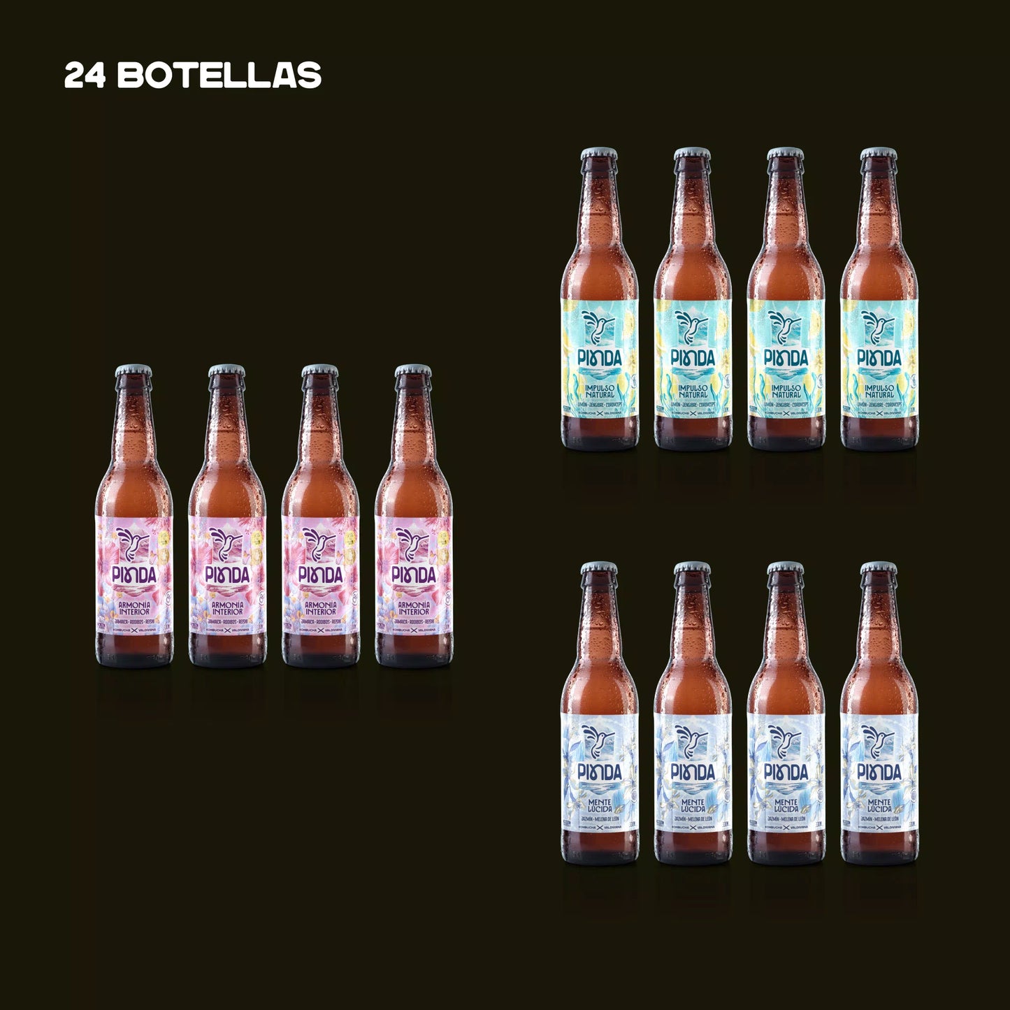 Mix Funcional - Sabores con Hongos Adaptógenos - Botella 330ml